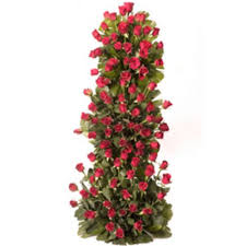 100 red Roses on a 4 ft stand