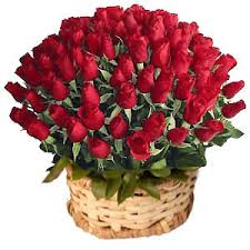 75 mix roses in a basket