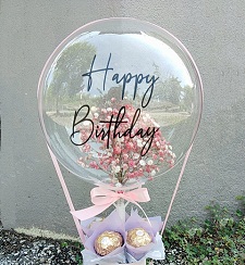 Ferrero rocher bouquet with birthday bobo balloon