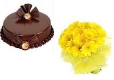 1 kg cake with flowers