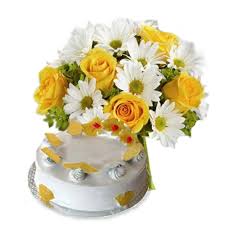 1 kg cake with flowers