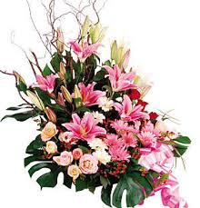 20 Lilies 30 roses 20 gerberas large arrangement