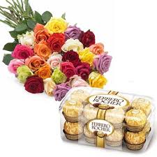 20 mix roses 16 ferrero rocher box