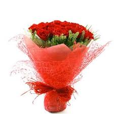 24 red roses bouquet