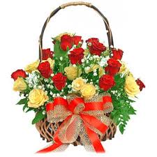 24 roses basket