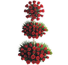 100 roses 3 tier arrangement