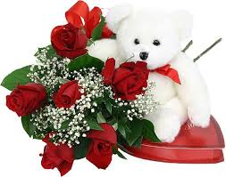 Chocolates, Roses flowers basket, Teddy